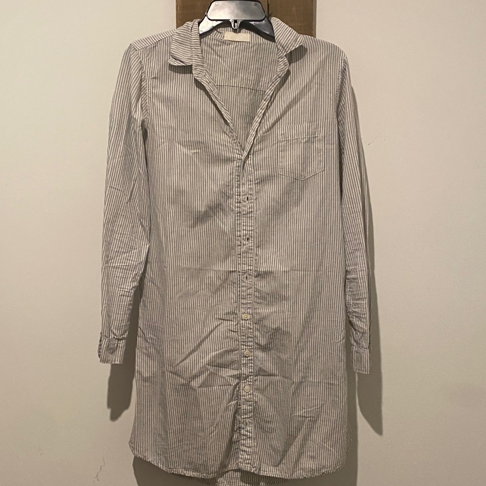 CP Shades Gray Striped Button Down Shirt
